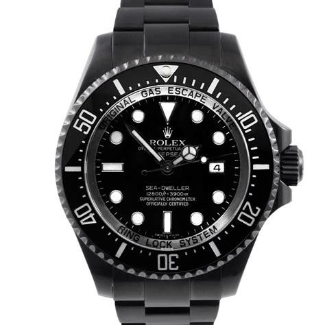 rolex sea dweller dlc black|all black rolex sea dweller.